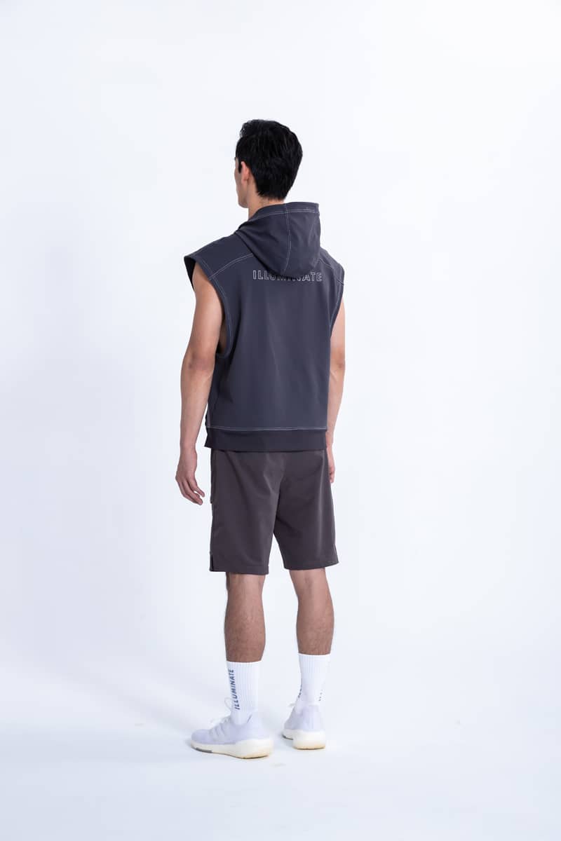 4D-STRETCH™ 抗皺立體口袋短褲 - 木質灰