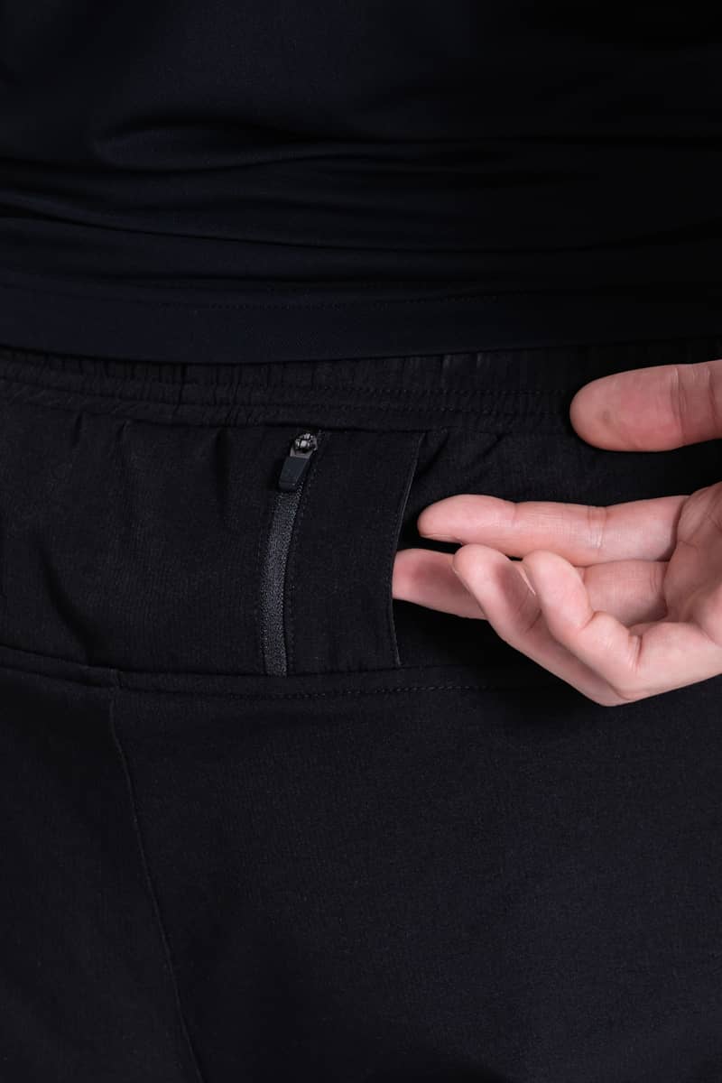 4D-STRETCH™ 抗皺立體口袋短褲 - 柔光黑