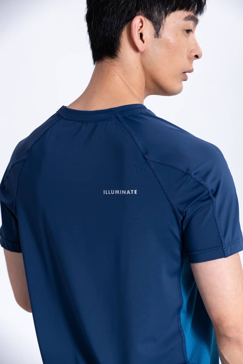 ACTIVE-PRO™ 立體肩線透涼短袖 - 海軍藍
