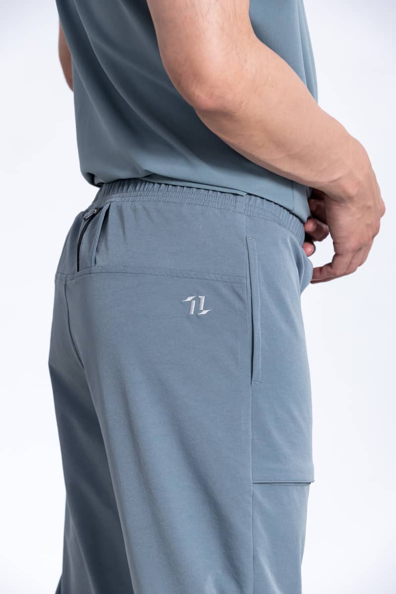 4D-STRETCH™ 抗皺立體口袋長褲 - 純粹青